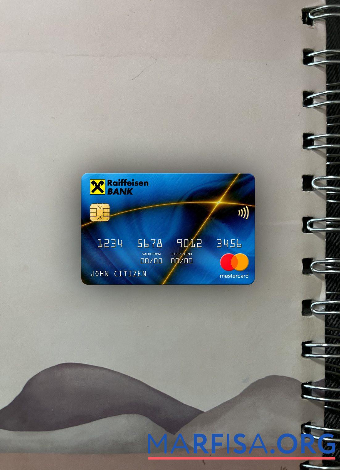 Downloadable Slovakia Raiffeisen Bank mastercard photolook front sample